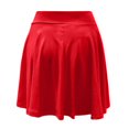 thumbnail image 4 of LNGOOR Jupe Patineuse Mini Plissée Extensible Décontractée pour Femmes avec Shorts Basique Polyvalente Taille Haute, 4 of 5