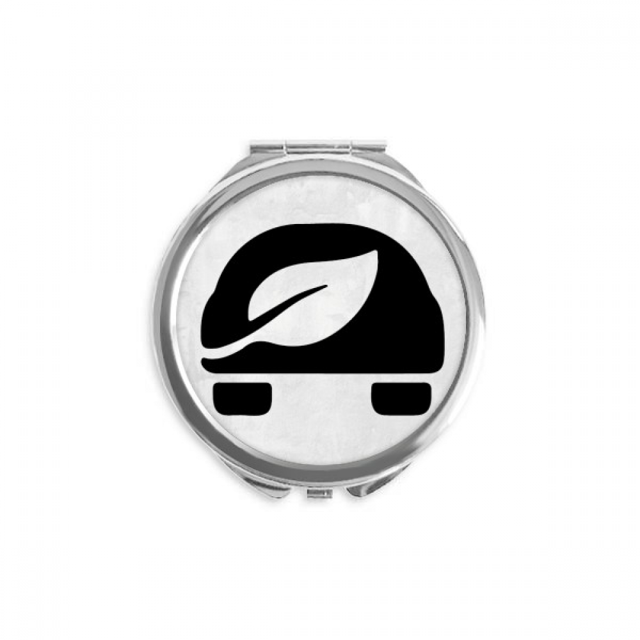 Car Energy Vehicles Protect Environment Hand Compact Mirror Round Portable Pocket Glass