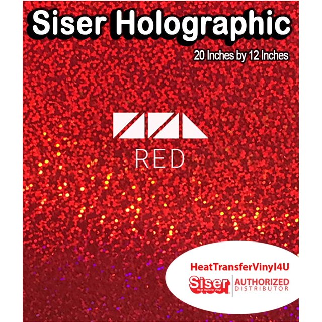 Siser Easyweed Holographic Vinyl 20 Inches by 1 Foot - Red