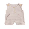 thumbnail image 1 of Baby Knitted Romper Short Sleeve O-neck Button Up Jumpsuit, 1 of 5