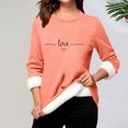 thumbnail image 1 of Heisall Chemises de Base pour Femmes Automne Hiver Imprimé Floral Col Rond Manches Longues Épaissies Polaire Teddy Shearling Chaud Ajusté Hauts Thermiques pour Usage Quotidien par Temps Froid, 1 of 3