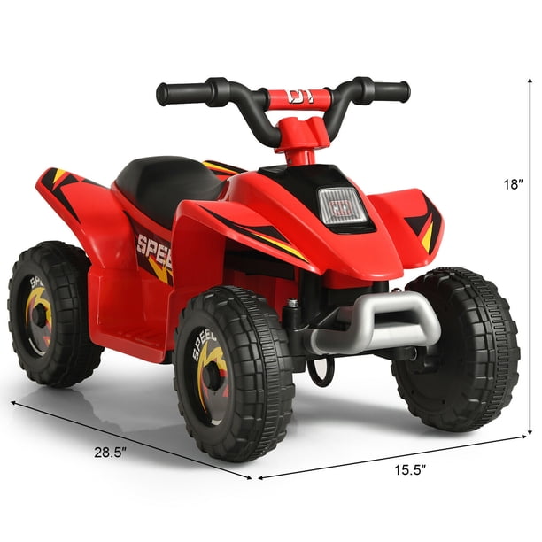 Quad Électrique Enfant 6V Bleu, Mini ATV avec LED, Musique, Klaxon, Vitesse Sécurisée 1.8 km/h, Longue autonomie, Pour 3 Ans + - Jeux - Jouets