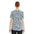thumbnail image 2 of Scrubstar Women's Painterly Cheetah V-Neck Print Scrub Top ​, 2 of 5
