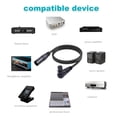 thumbnail image 4 of XLR Microphone Extension Cable Adapter, 90 XLR Female to Straight XLR Male Cable with Self Locking Design, PVC 3 Pin Mic Connector for Speaker, 4 of 7