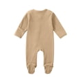 thumbnail image 5 of EGNMCR Rompers pour Enfants Tout-Petits Garçons Filles Mode Confortable Couleur Unie Fermeture Éclair Manches Longues Ramper Kid Rompers, 5 of 5