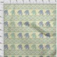 thumbnail image 3 of oneOone Viscose Jersey Fabric Floral & Elephant Block Decor Fabric Printed BTY 60 Inch Wide, 3 of 4