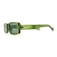 thumbnail image 4 of Womens Thin Narrow Rectangular Mod Sunglasses All Green, 4 of 4