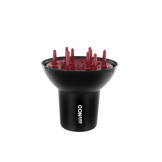 Diffuseur en Céramique Tourmaline avec base Noire Mate et Griffes Rouges, Ajustement Universel pour la Plupart des Sèche-Cheveux, Doté de la Technologie Céramique Tourmaline Qui Émet des ions pour Réduire les Frisottis et Maintenir les Boucles et le volume, Idéal pour la Coiffure Permanente, Ondulée Ou Bouclée.