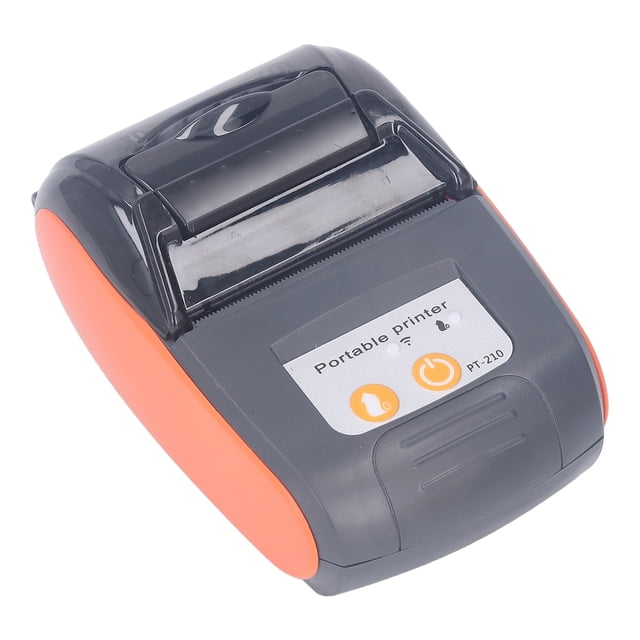 Imprimante Thermique de Reçus, Bluetooth, sans Fil, Mini-imprimante de Factures, Machine d'impression de Billets de Poche Compatible avec Android 58 mm (avec Étui en Cuir)