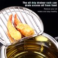 thumbnail image 3 of Deep Fryer Pot Stainless Steel Japanese Style Fryer with a and Oil Drip Drainer Rack for French Fries Shrimp Chicken Fish, 3 of 7