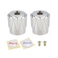 thumbnail image 3 of Uxcell Faucet Knob Handle 1.18 inch Dia ABS Universal Replacement Smooth Surface Handle 2Pcs, 3 of 4