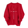 thumbnail image 2 of TIMIFIS Red Valentines Sweatshirts for Women Crewneck Long Sleeve Oversized Pullover Tops Casual Spring Fall Outfits Heart Sweater Shirts - Spring/Summer, 2 of 4