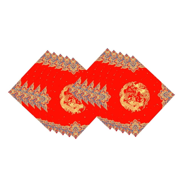 Zentra Papier de Riz Rouge Chinois Xuan Doufang Année du Cheval Bricolage Décoration Calligraphie 45cmx45cm