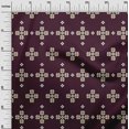 thumbnail image 3 of oneOone Viscose Jersey Chocolate Brown Fabric Geometric Fair Isle Pattern Sewing Material Print Fabric By The Yard 60 Inch Wide, 3 of 4