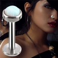 thumbnail image 4 of Opal Crystal Body Piercing Lip Nose Stud Labret Ring Bar Club Jewelry 6-8mm, 4 of 8