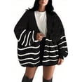 thumbnail image 3 of Yuyuzo Womens Cardigan Sweaters Fall Long Sleeve Dropped Shoulder Knit Open Front Lightweight Oversized Tops, 3 of 4