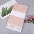 thumbnail image 1 of Deals Violete Cotton Absorbent Large Size Bath Towel European And Knitted Striped Fringed Turkish Sand, 1 of 2