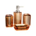 thumbnail image 1 of Abbracc 4x Bath Accessory Vanity Accessory Set Lotion Bottle Toilet Accessories Set Soap Light Brown, 1 of 9