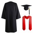 thumbnail image 1 of Ensemble Robe de Collation des Grades et Toque pour Adulte - Charme de l'Année 2024, Robe Unisexe en Polyester avec Fermeture Éclair, 1 of 2