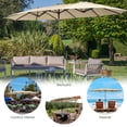 thumbnail image 4 of Costway Parasol de Patio Double Face de 15 Pi Parasol de Marché Extérieur Beige, 4 of 10