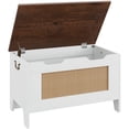 thumbnail image 4 of Coffre de Rangement, Banc de Rangement en Rotin 30 Pouces avec Charnière de Sécurité, Coffre à Couvertures à Couvercle Rabattable, Supporte 350 Lb, pour Entrée, Salon, 4 of 7