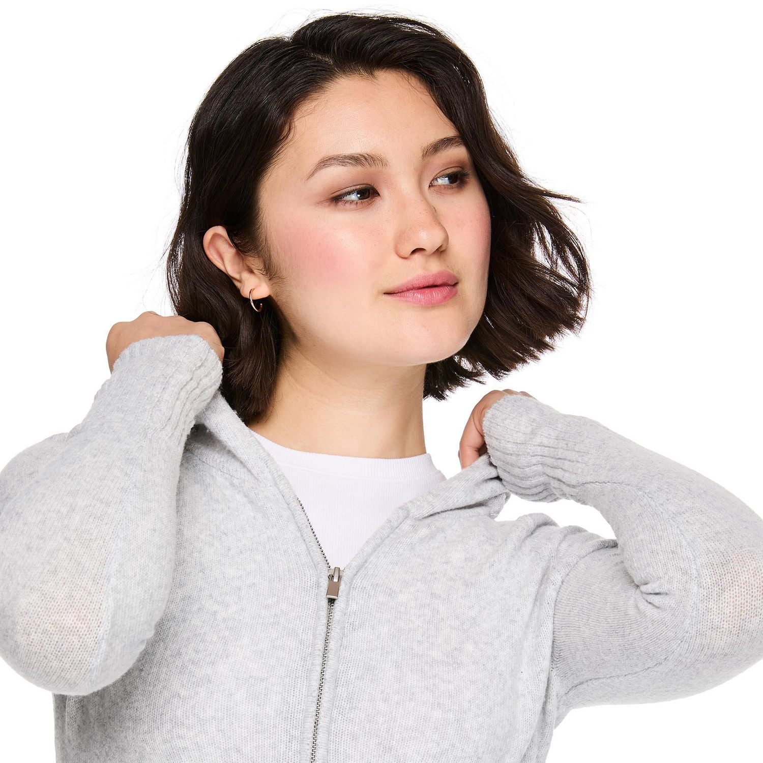 Haut à capuchon zippé sur la longueur No Boundaries pour femmes