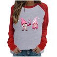 thumbnail image 1 of Hauts d'Entraînement pour Femmes Automne Hiver Col Rond Tempérament Décontracté Manches Raglan T-shirt Décontracté Haut Ample Blouses en Liquidation, 1 of 3