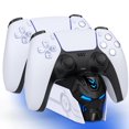 thumbnail image 1 of EUROA PS5 Controller Charger, Fast PS5 Charging Station,PS5 Accessories with Dual Controller Charging Dock for PS5 Controller with Light, 1 of 15