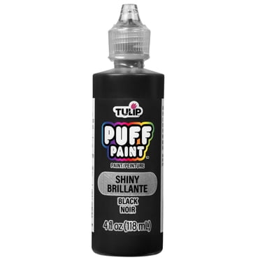 Tulip Puff Dimensional Fabric Paint, Black, 4 fl. oz., Nontoxic, Liquid, Permanent, Flexible, Machine Washable, 3D Texture