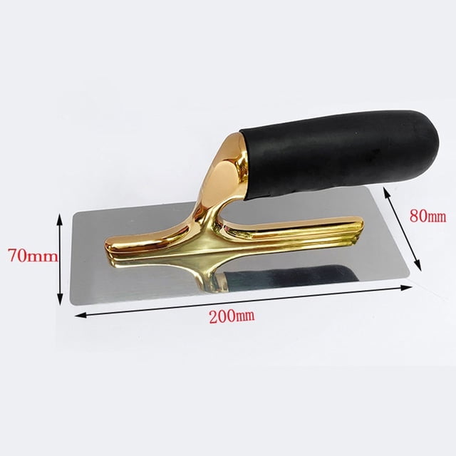 Plaster Finishing Trowel Stainless Steel Rubber Grip Handle for Stucco Concrete