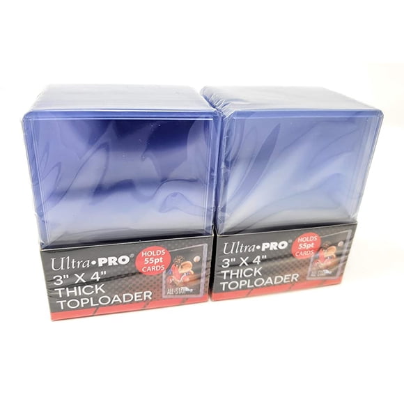 2 Ultra Pro 55Pt Top Loader Packs 25Ct (50 Total Toploaders) 81181-55 Pt For Thick Cards
