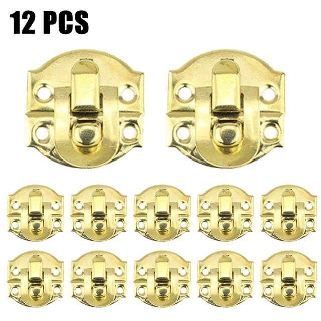 5/12set Jewelry Box Hasp Clasp Suitcase Wood Chest Cabinet Decorative Lock Latch