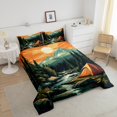 thumbnail image 4 of Erosebridal Camping Theme Bedding Queen Comforter Set, Jungle Adventure Duvet Insert, Reversible 3-Piece, 4 of 7