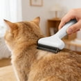 thumbnail image 4 of Self Cleaning Pet Grooming Brush Metal Comb for Detangling Long Matted Hair and Easy Undercoat Removal on Cats Dogs, 4 of 5