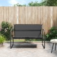 thumbnail image 1 of vidaXL 2-Seater Garden Bench with Cushion Anthracite Steel, 1 of 5