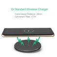 thumbnail image 4 of Mistaha Chargeur Sans Fil Portable en Alliage d'Aluminium Ultra Mince de Forme Ronde, Norme Qi, 10 W, Base de Charge Rapide, 4 of 8