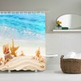 thumbnail image 1 of Print Shower Curtain,Beautiful Beach Scenery Shower Bathing Accessories Bathroom Decoration Elevated Design, 1 of 14
