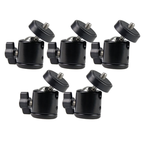 Shisuyan 5 Pcs Pince Universelle pour Téléphone Mobile Appareil Photo Reflex Numérique Adaptateur de Support de Flash pour Chaussures Froides en Métal Tête Sphérique à Vis 1/4 Base de Support