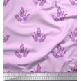 thumbnail image 1 of Soimoi Velvet Fabric Leaves & Floral Block Print Sewing Fabric Yard 58 Inch Wide, 1 of 3