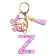 thumbnail image 3 of TopLLC Tools&Home Improvement Initial Letter Keychains For Women Tassel Purple Cute Car Keychain For Wallet Backpack Bag A chopper, 3 of 4