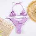 thumbnail image 4 of Women's Triangle String Bikini Set Sexy Tie Back Two Piece Swimsuit Cute Spaghetti Strap Bathing Suit, 4 of 6