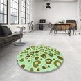 thumbnail image 4 of Ahgly Company Tapis d'Intérieur Lavable en Machine Carré Vert Pâle, 3 Pieds Carré, 4 of 7