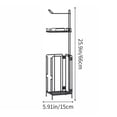 thumbnail image 3 of Birdeem Bathroom Storage Rack, Toilet Paper Holder Freestanding with Shelf for Towels and Phone, Compact Organizer for Bathroom or Laundry Room, Dimensions 5.9x5.9x26 Inches, 3 of 9