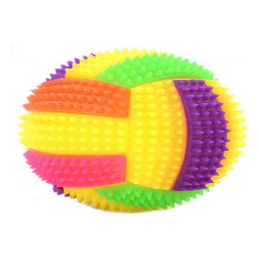 CHOK Pet Products Elastic Flash Light Squeaky Spike Ball Pet Dog Cat Molar Plastic Entertained Toy