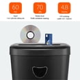 thumbnail image 3 of 12-Sheet Auto Cross-Cut Paper Shredder, CD and Credit Card Home Office Shredder with Handle & 25L Bin, 3 of 9