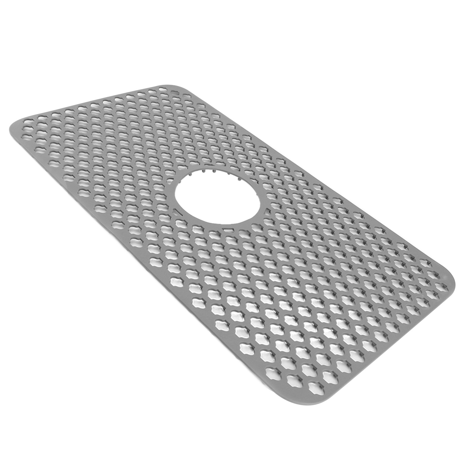 Kitchen Sink Protector,Non Slip Scratch Resistant Silicone Pad for Bottom of Center Drain Sink Hot Pot Pan Dishes Bowl Heat Resistant Mat Sink Grid Grate Accessories