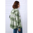 thumbnail image 3 of ORUYROP Womens Casual Plaid Shacket Button Down Long Sleeve Shirt, 3 of 5