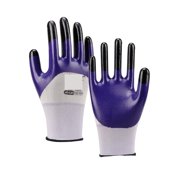 Strengthen Finger Nitrile Work Gloves Smooth Polyester Industry Glove Safety Gloves For Construction Gardening Gloves ,Superior Grip