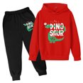 thumbnail image 1 of WEIYLL Tenues d'Automne pour Garçons 2025 Chandail à Capuche Imprimé Manches Longues Costumes Roses 5-6 Ans, 1 of 2