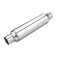 thumbnail image 1 of Universal Muffler 25 Inlet Outlet 19 Overall Length Straight Through Design Stainless Steel Resonator, 1 of 4